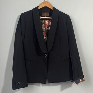 Melanie Lyne black Y2K single-breasted blazer size 12